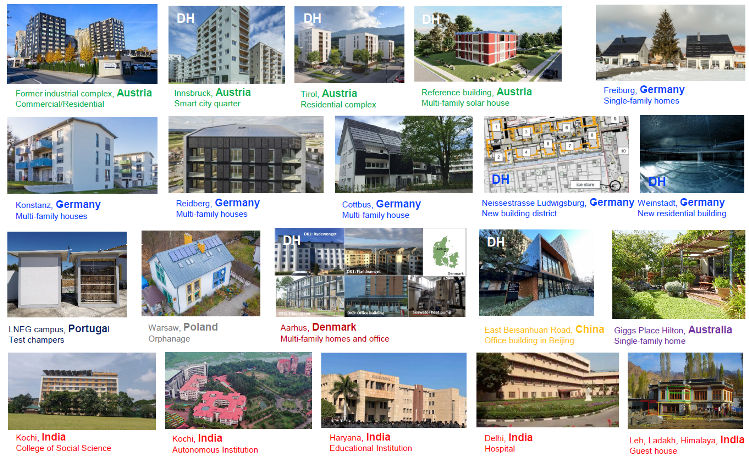 Collage of Solar Energy Buildings